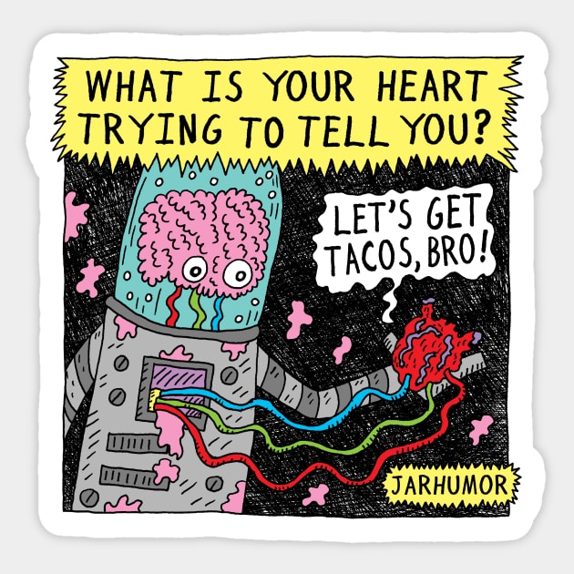 Heart Tacos Sticker by jarhumor